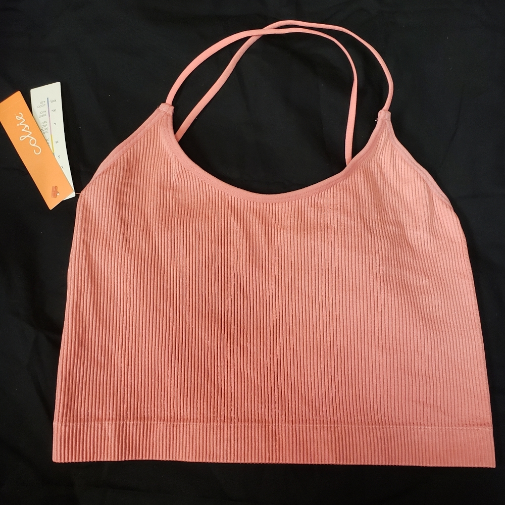 Colsie Sz Large Coral Tank Top NWT